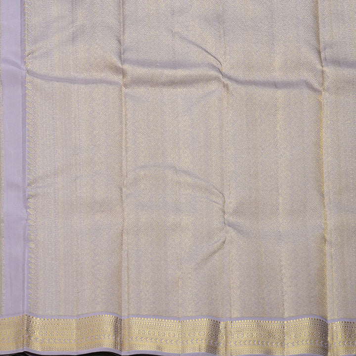 Hayagrivas Handloom Fluorescent Green Kanjivaram Silk Saree with Lilac Border KBF298E2-1