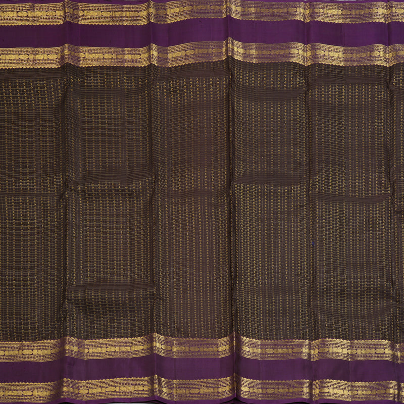 Hayagrivas Handloom Kanchana Brown Kanjivaram Silk Saree with Nagapazham Border KBF299E4-1