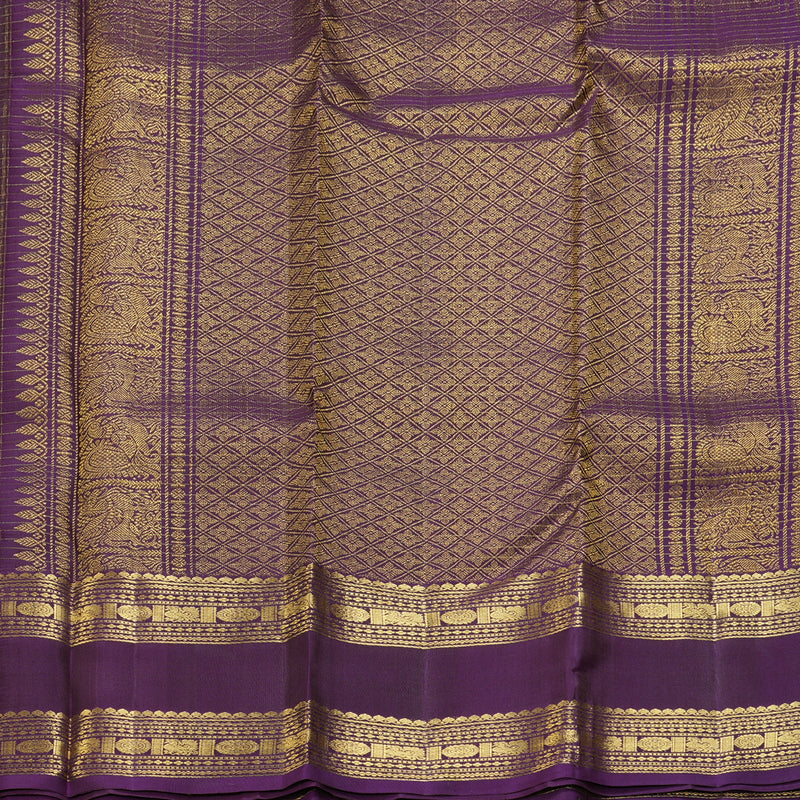 Hayagrivas Handloom Kanchana Brown Kanjivaram Silk Saree with Nagapazham Border KBF299E4-1