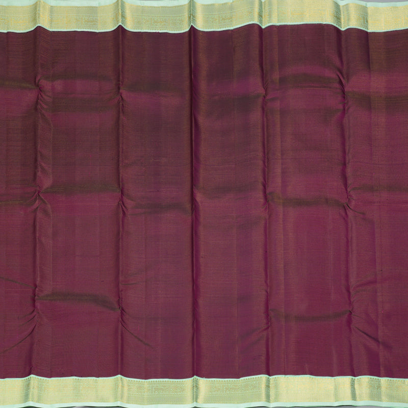 Hayagrivas Handloom Purple Kanjivaram Silk Saree with Pista Green Border KBF303E4-3