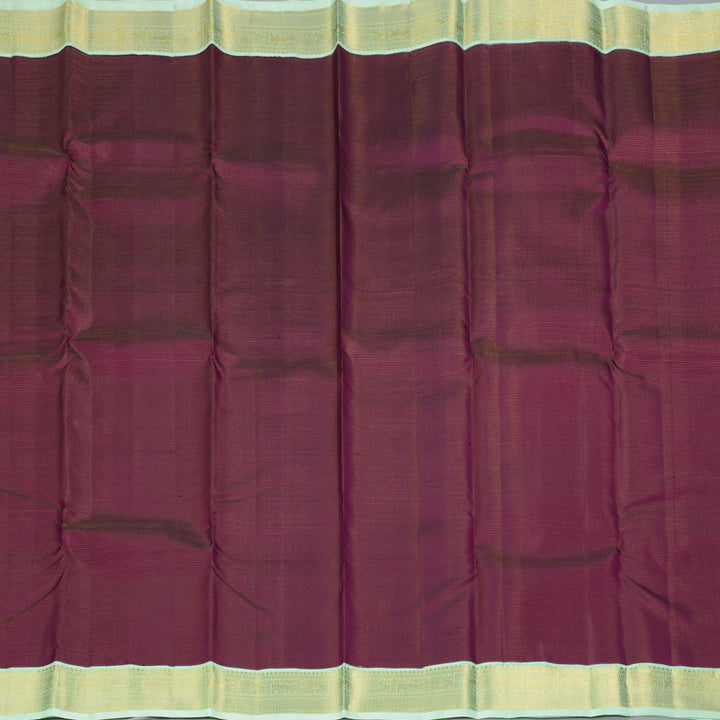 Hayagrivas Handloom Purple Kanjivaram Silk Saree with Pista Green Border KBF303E4-3
