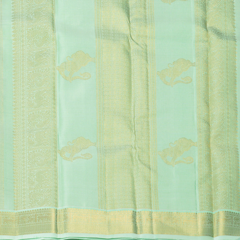 Hayagrivas Handloom Purple Kanjivaram Silk Saree with Pista Green Border KBF303E4-3