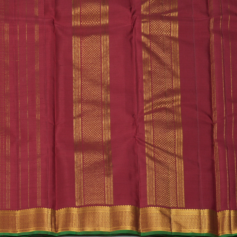 Hayagrivas Handloom Maroon Kanjivaram Silk Saree KBF304E1-1