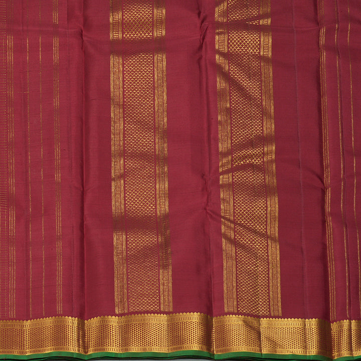 Hayagrivas Handloom Maroon Kanjivaram Silk Saree KBF304E1-1