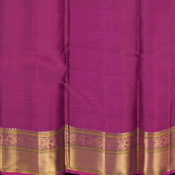 Hayagrivas Handloom Voilet Kanjivaram Silk Saree with Magenta Border KBF304E2-1