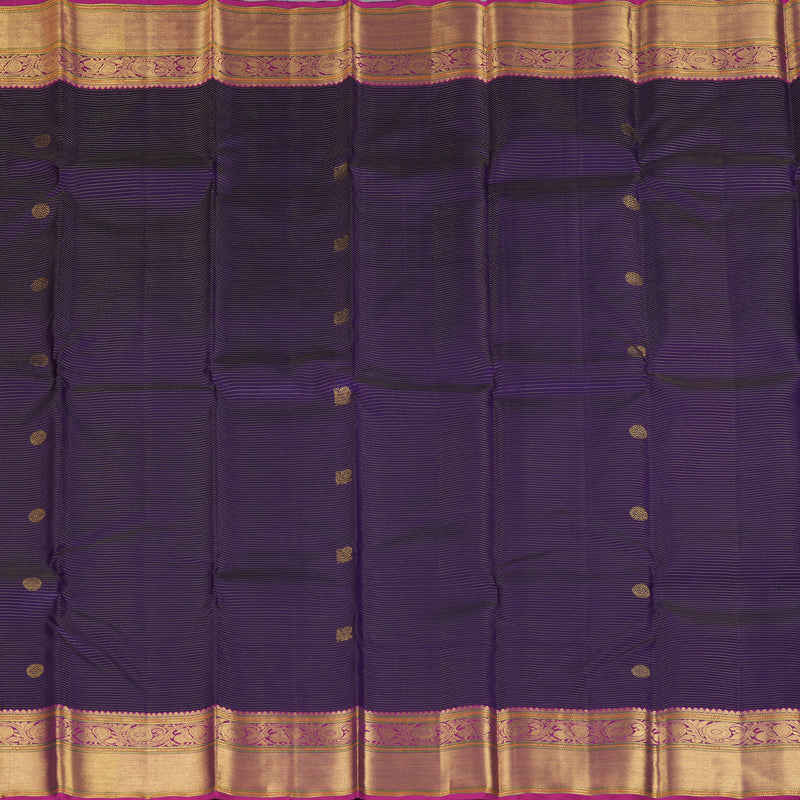 Hayagrivas Handloom Voilet Kanjivaram Silk Saree with Magenta Border KBF304E2-1