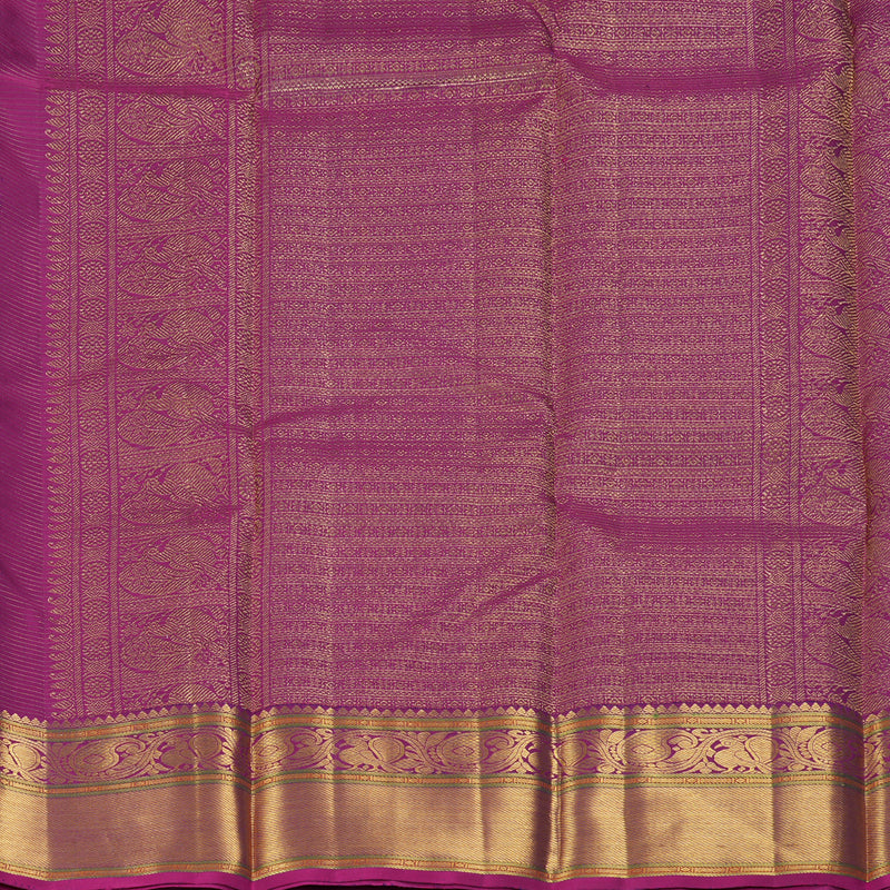 Hayagrivas Handloom Voilet Kanjivaram Silk Saree with Magenta Border KBF304E2-1