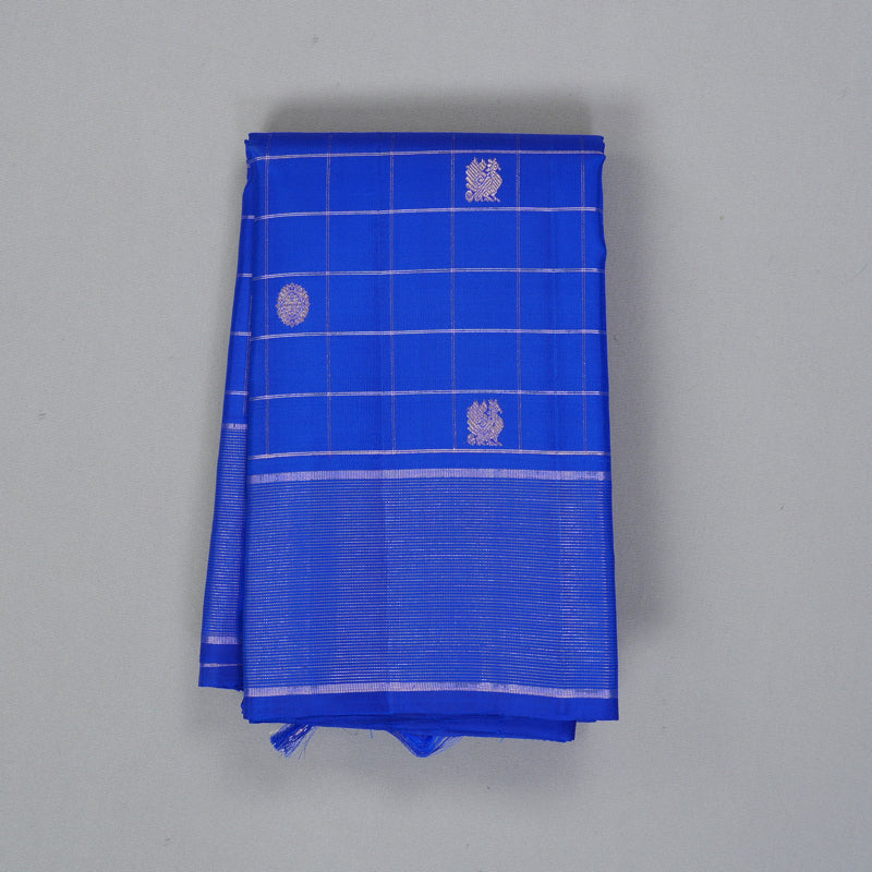 Hayagrivas Handloom MS Blue Kanjivaram Silk Saree KBF304E3-3