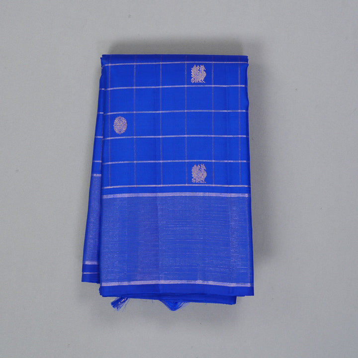 Hayagrivas Handloom MS Blue Kanjivaram Silk Saree KBF304E3-3