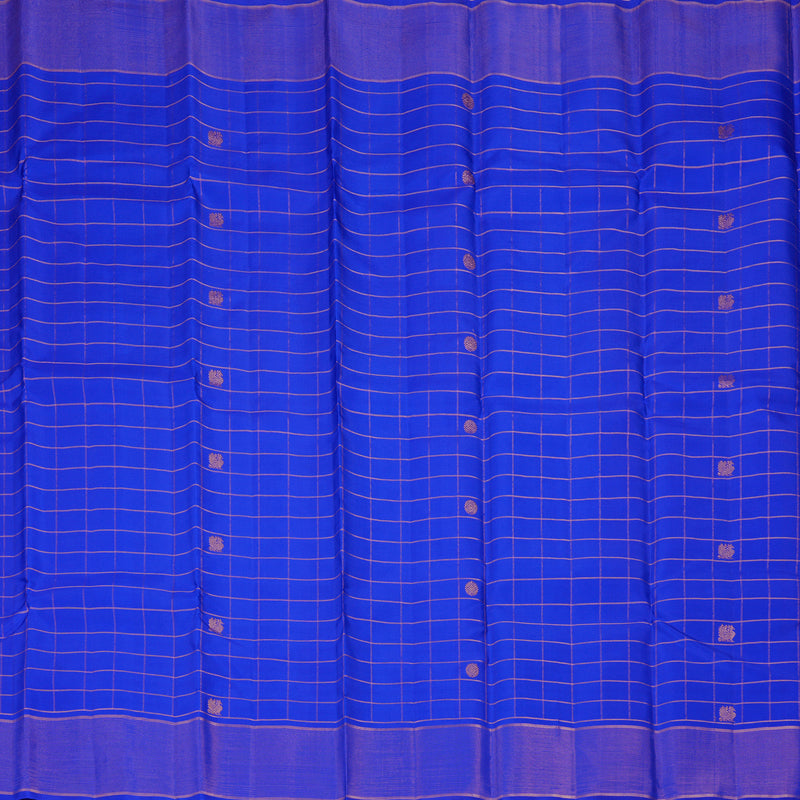 Hayagrivas Handloom MS Blue Kanjivaram Silk Saree KBF304E3-3