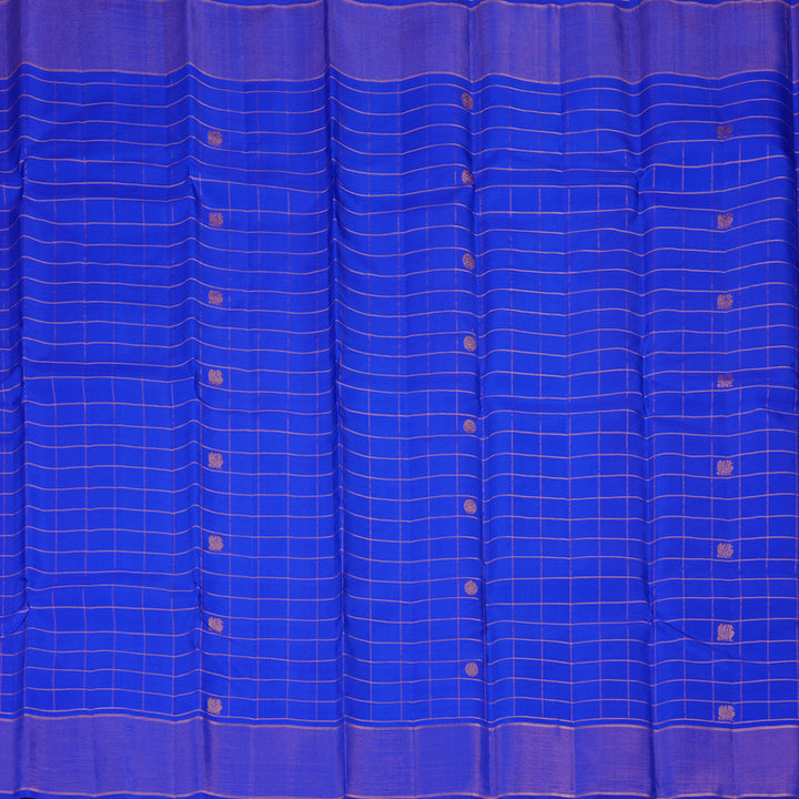 Hayagrivas Handloom MS Blue Kanjivaram Silk Saree KBF304E3-3
