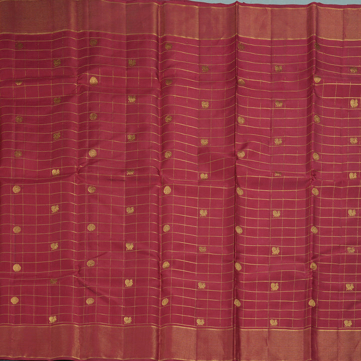 Hayagrivas Handloom Maroon Kanjivaram Silk Saree KBF304E3-4