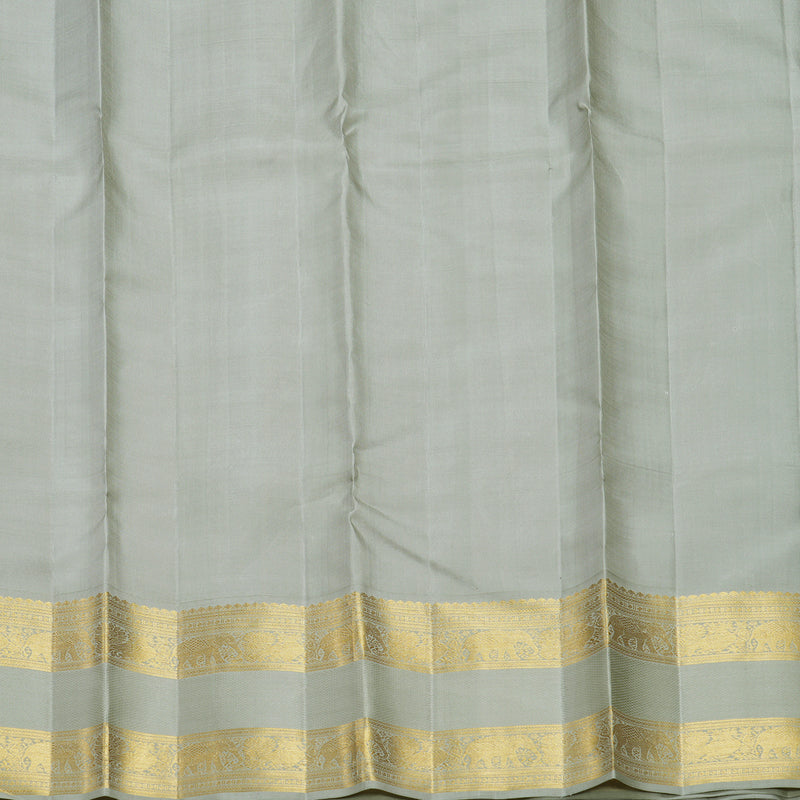 Hayagrivas Handloom Violet Kanjivaram Silk Saree with Light Grey Border KBF304E5-2
