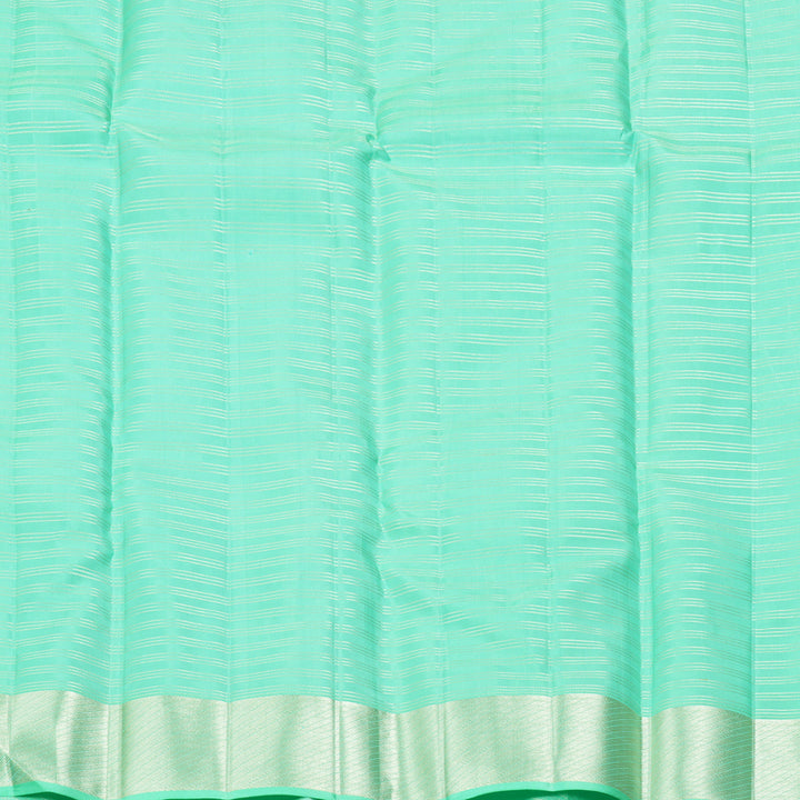 Hayagrivas Handloom Aqua Green Kanjivaram Silk Saree KBF305E2-5