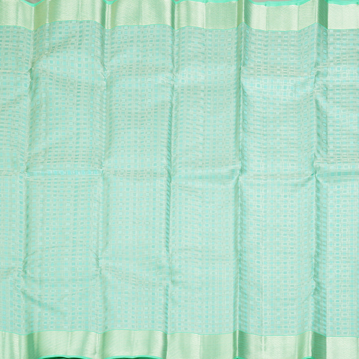 Hayagrivas Handloom Aqua Green Kanjivaram Silk Saree KBF305E2-5