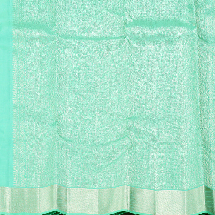 Hayagrivas Handloom Aqua Green Kanjivaram Silk Saree KBF305E2-5