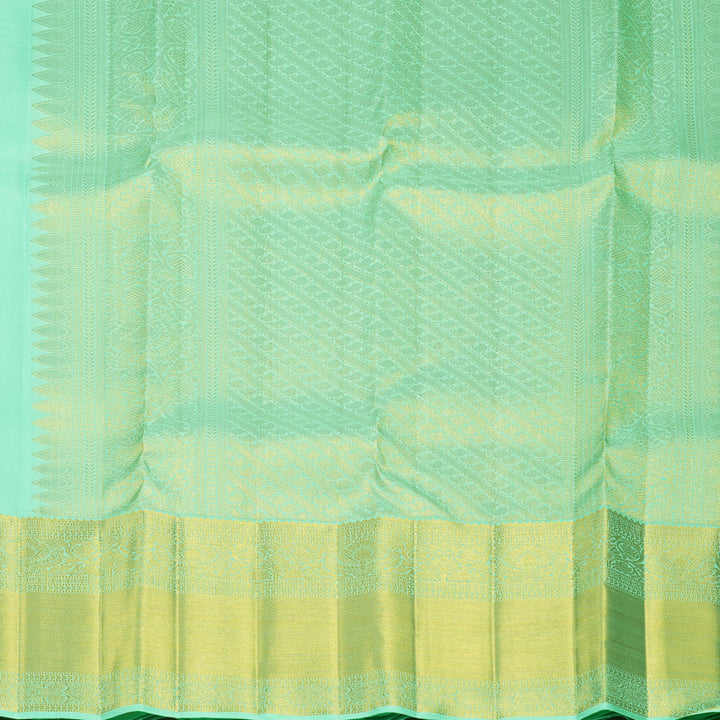 Hayagrivas Handloom Mint Green Kanjivaram Silk Saree KBF305E4-7