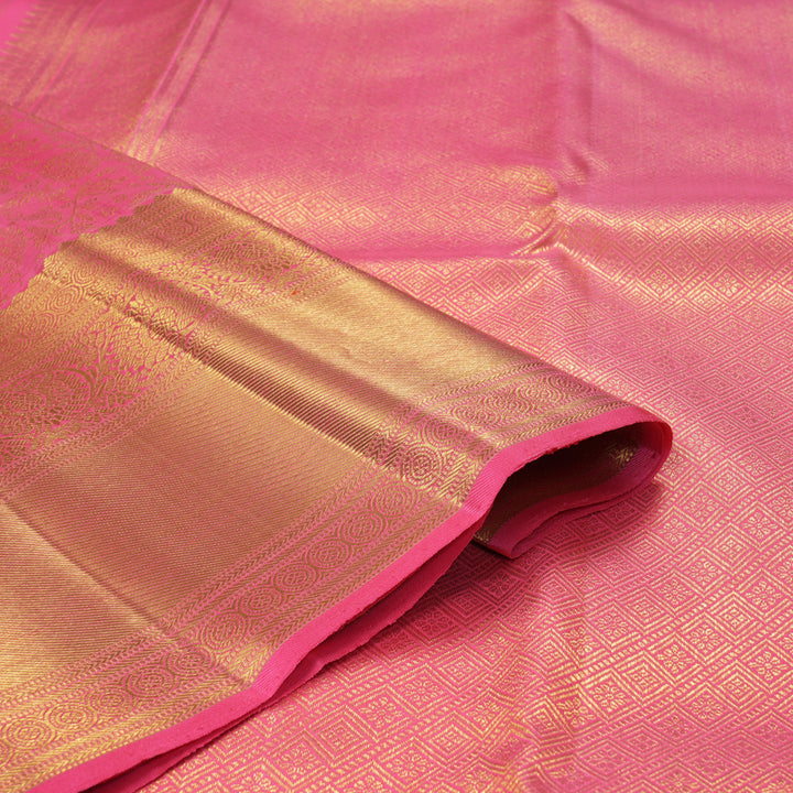 Hayagrivas Handloom Pink Kanjivaram Silk Saree KBF306E10-2