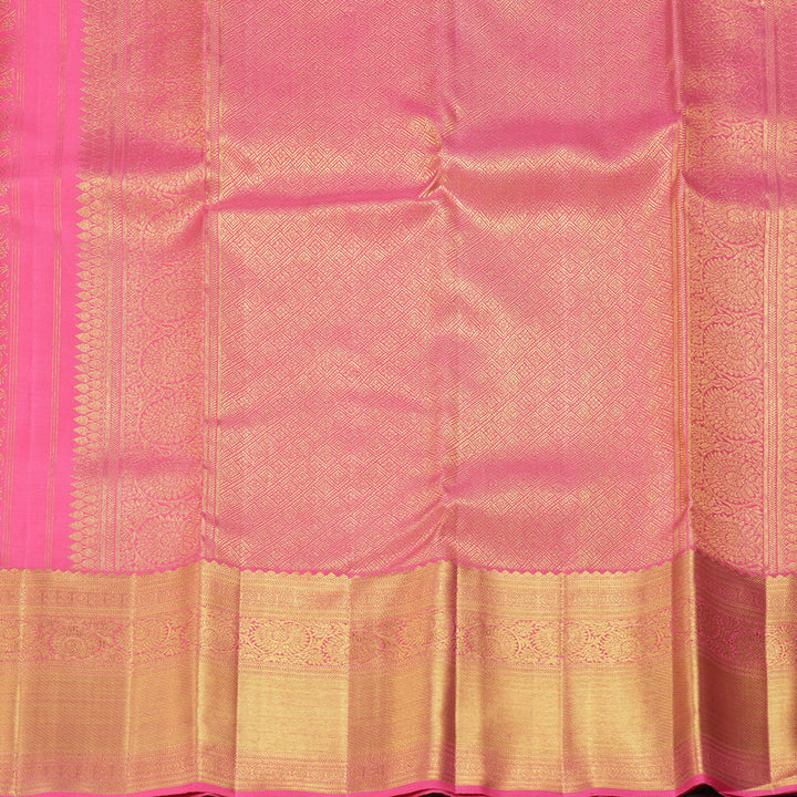 Hayagrivas Handloom Pink Kanjivaram Silk Saree KBF306E10-2