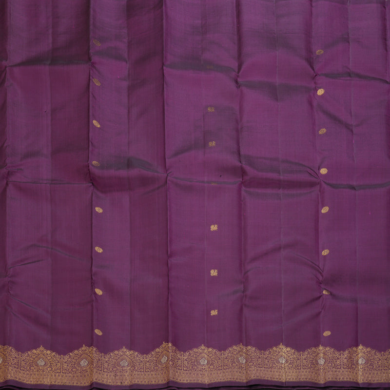 Hayagrivas Handloom Purple Kanjivaram Silk Saree KBF306E11-1