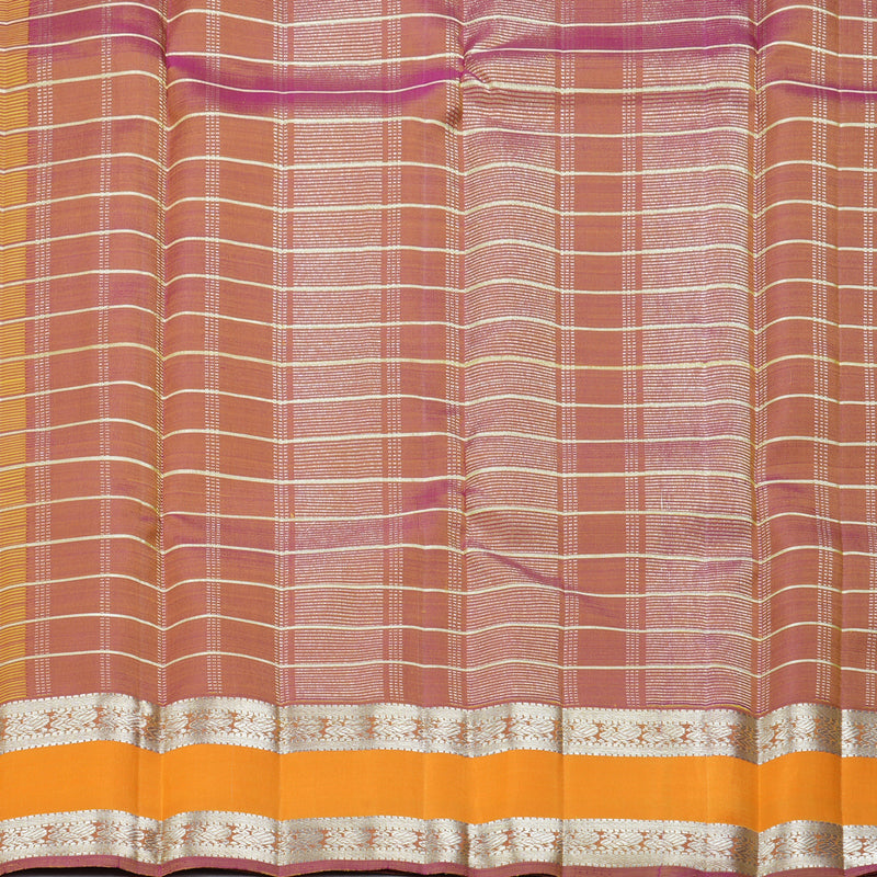Hayagrivas Handloom Yellow Kanjivaram Silk Saree with Mambazham Orange Border KBF306E3-1