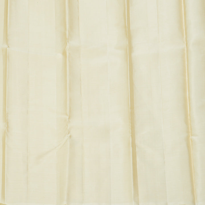 Hayagrivas Handloom Half-White Kanjivaram Silk Saree KBF306E3-2