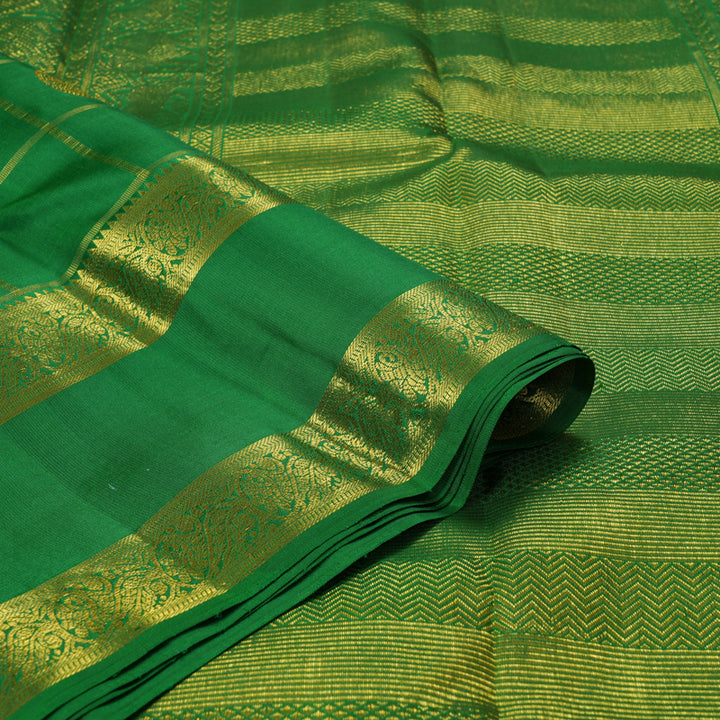 Hayagrivas Handloom Green Kanjivaram Silk Saree KBF306E5-3