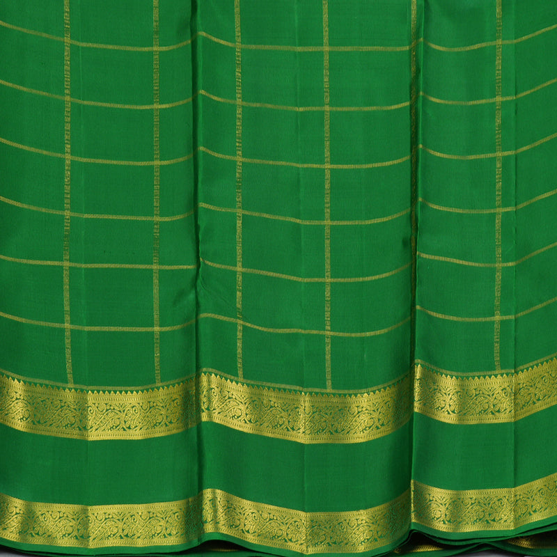 Hayagrivas Handloom Green Kanjivaram Silk Saree KBF306E5-3