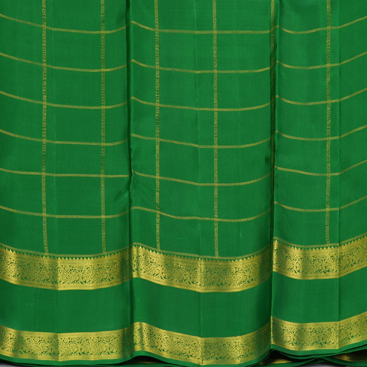 Hayagrivas Handloom Green Kanjivaram Silk Saree KBF306E5-3