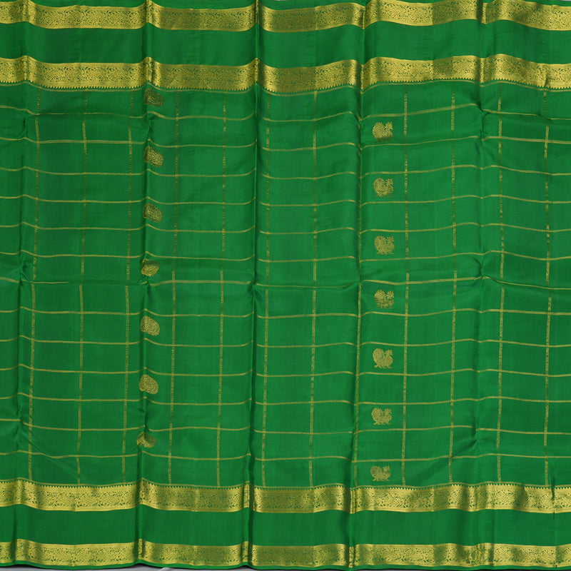 Hayagrivas Handloom Green Kanjivaram Silk Saree KBF306E5-3