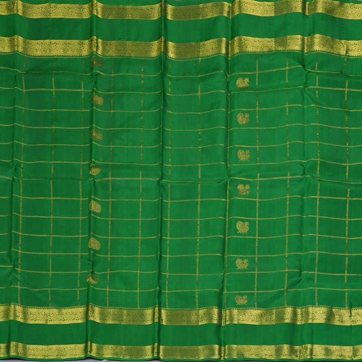Hayagrivas Handloom Green Kanjivaram Silk Saree KBF306E5-3