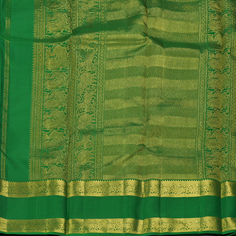 Hayagrivas Handloom Green Kanjivaram Silk Saree KBF306E5-3