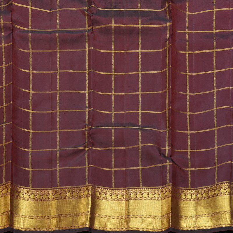 Hayagrivas Handloom Wine Maroon Kanjivaram Silk Saree KBF306E5-7