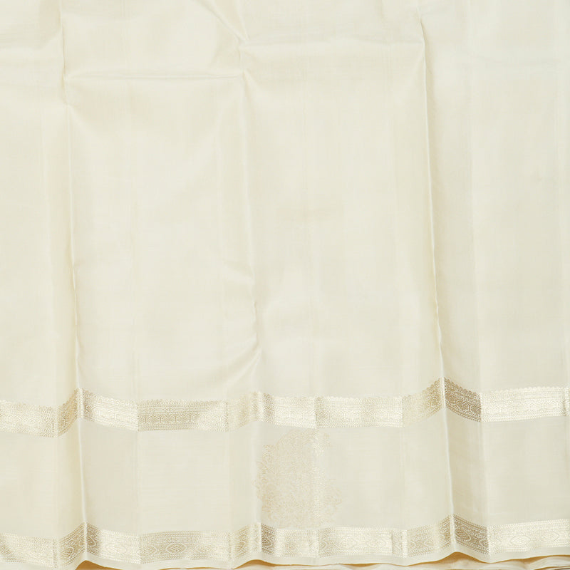 Hayagrivas Handloom Ivory Kanjivaram Silk Saree KBF306E6-1