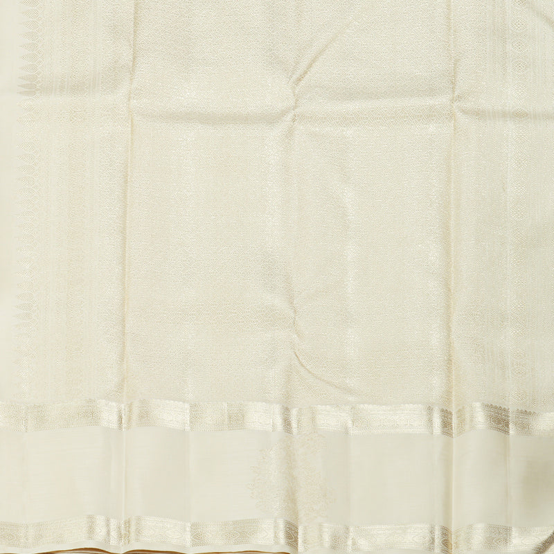 Hayagrivas Handloom Ivory Kanjivaram Silk Saree KBF306E6-1