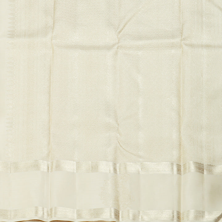 Hayagrivas Handloom Ivory Kanjivaram Silk Saree KBF306E6-1