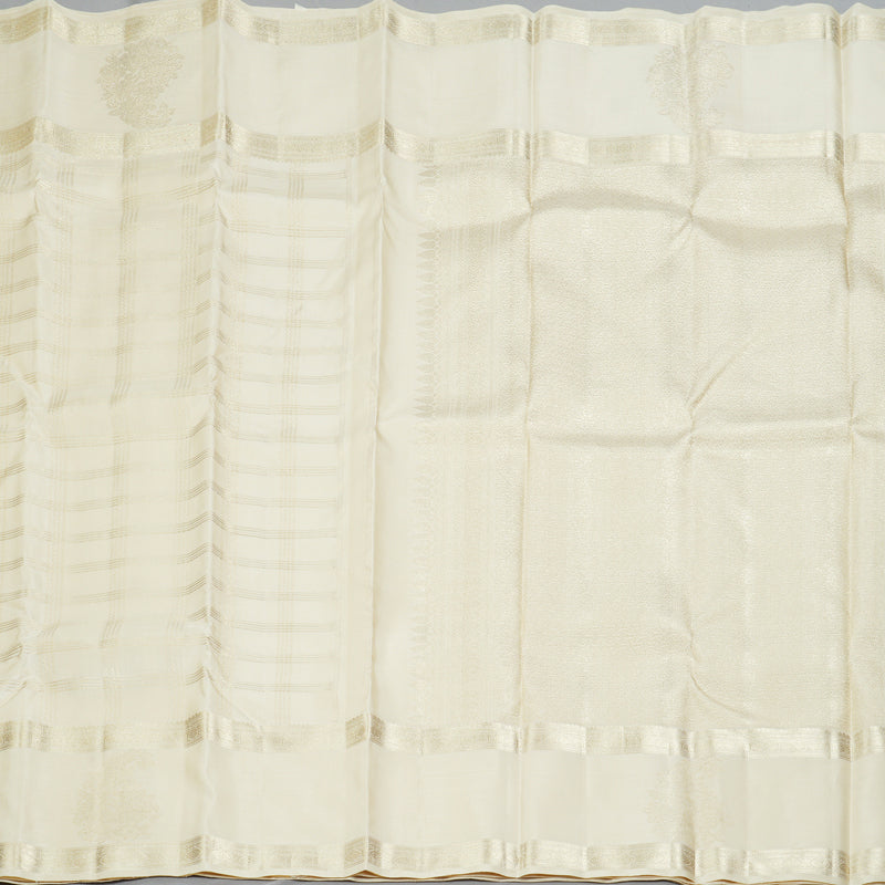 Hayagrivas Handloom Ivory Kanjivaram Silk Saree KBF306E6-1