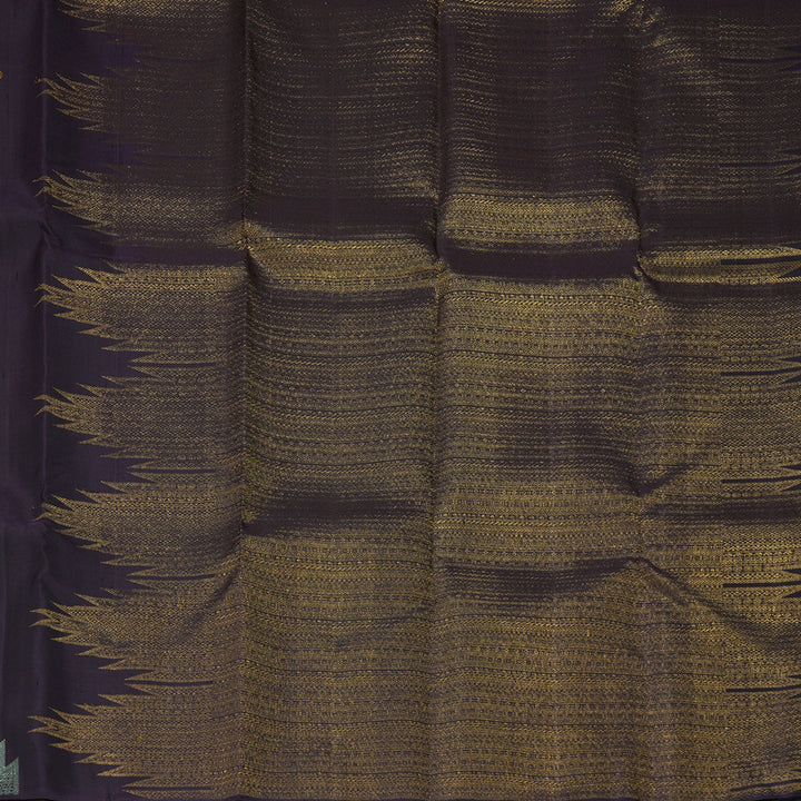 Hayagrivas Handloom Deep Plum Kanjivaram Silk Saree KBF306E7-1