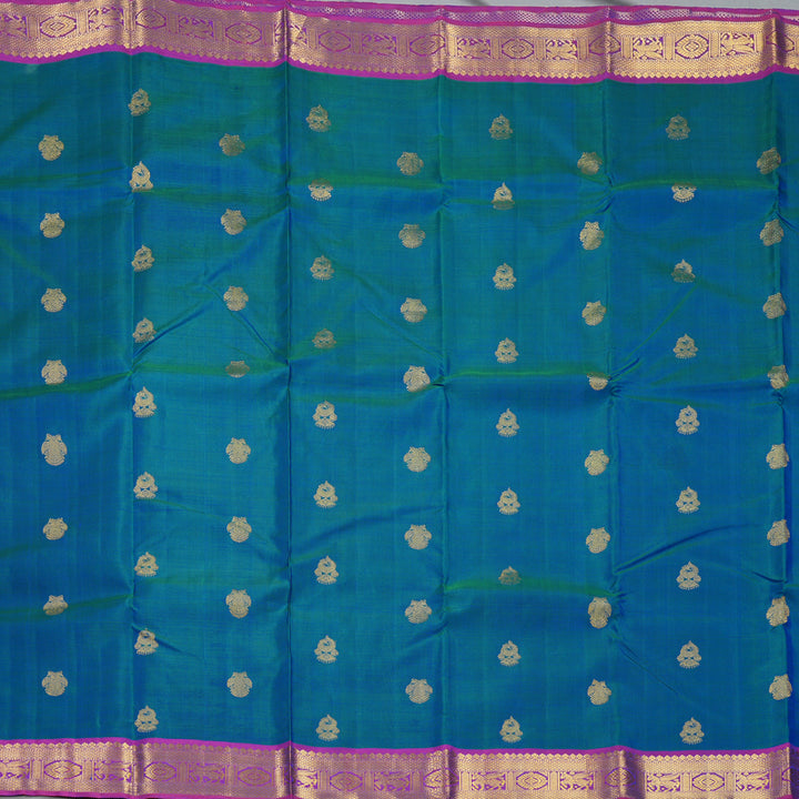 Hayagrivas Handloom Mayilkazhuthu Kanjivaram Silk Saree with Purple Border KBF307E3-1