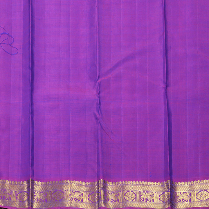 Hayagrivas Handloom Mayilkazhuthu Kanjivaram Silk Saree with Purple Border KBF307E3-1