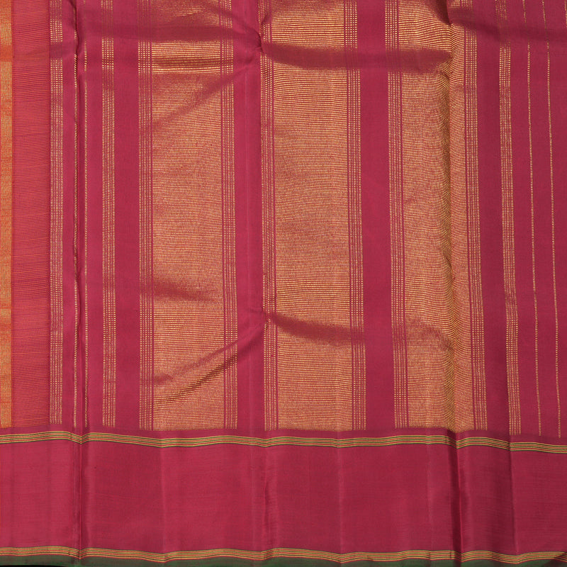 Hayagrivas Handloom Orange (Carpet Checks) Kanjivaram Silk Saree KBF310E6-1