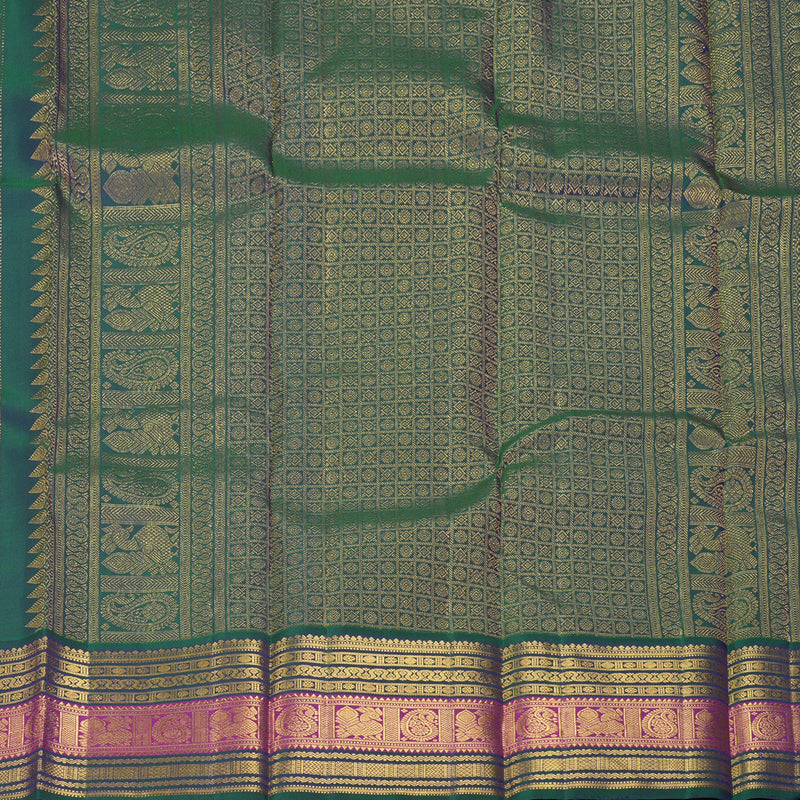 Hayagrivas Handloom Lavendar Kanjivaram Silk Saree with Mayilkazhuthu Border KBF312E8-1