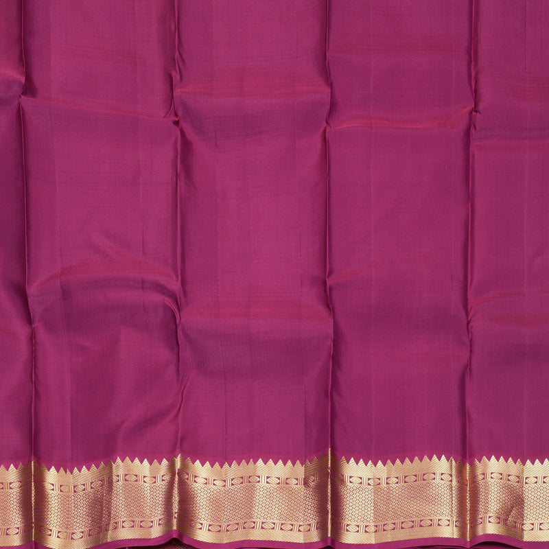 Hayagrivas Handloom Sky Blue Kanjivaram Silk Saree with Burgundy Border KBF316E11-2