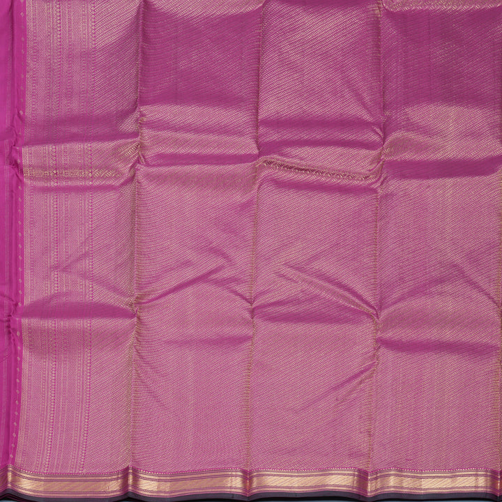 Hayagrivas Handloom Magenta-Pink Kanjivaram Silk Saree KBF316E12-4