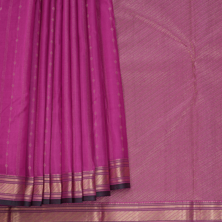 Hayagrivas Handloom Magenta-Pink Kanjivaram Silk Saree KBF316E12-4
