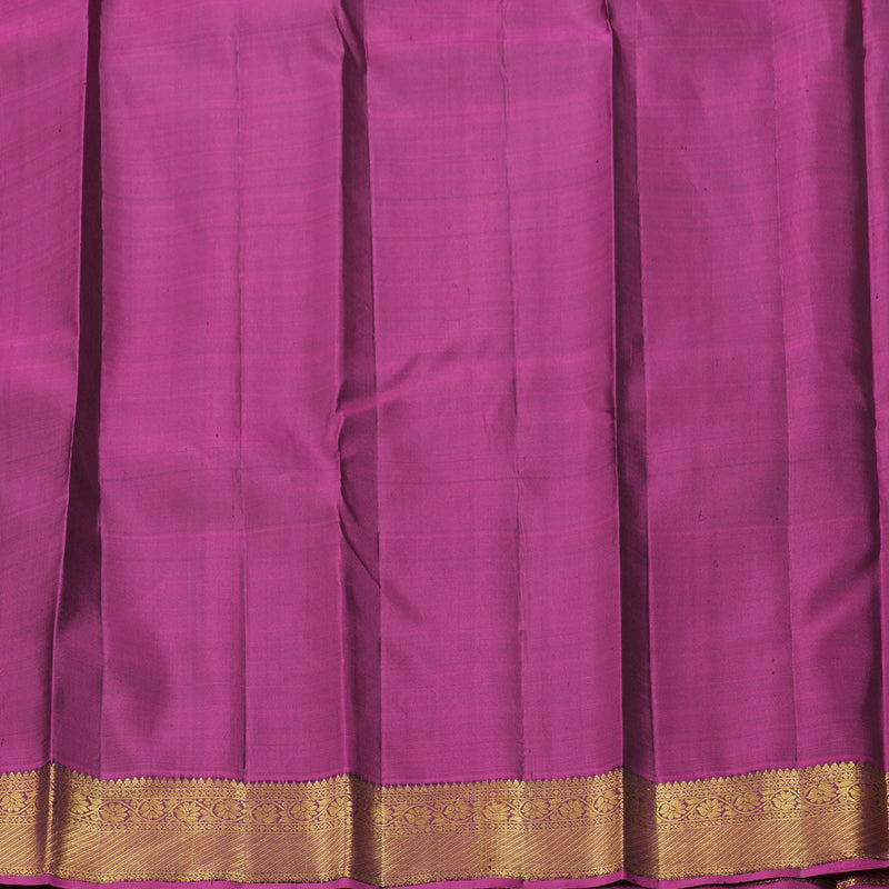 Hayagrivas Handloom Deep Nagapazham Kanjivaram Silk Saree with Magenta Border KBF318E2-1