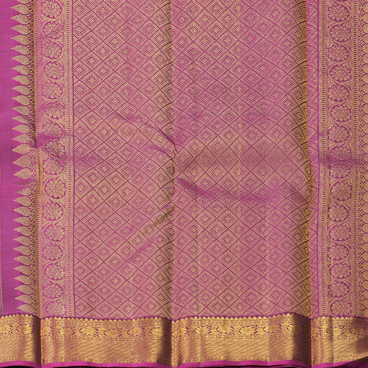 Hayagrivas Handloom Deep Nagapazham Kanjivaram Silk Saree with Magenta Border KBF318E2-1