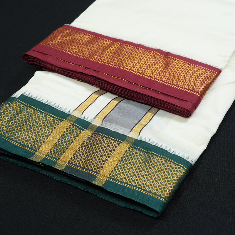 Hayagrivas Handloom 9*5 Silk Dhothi KBF319E2-1