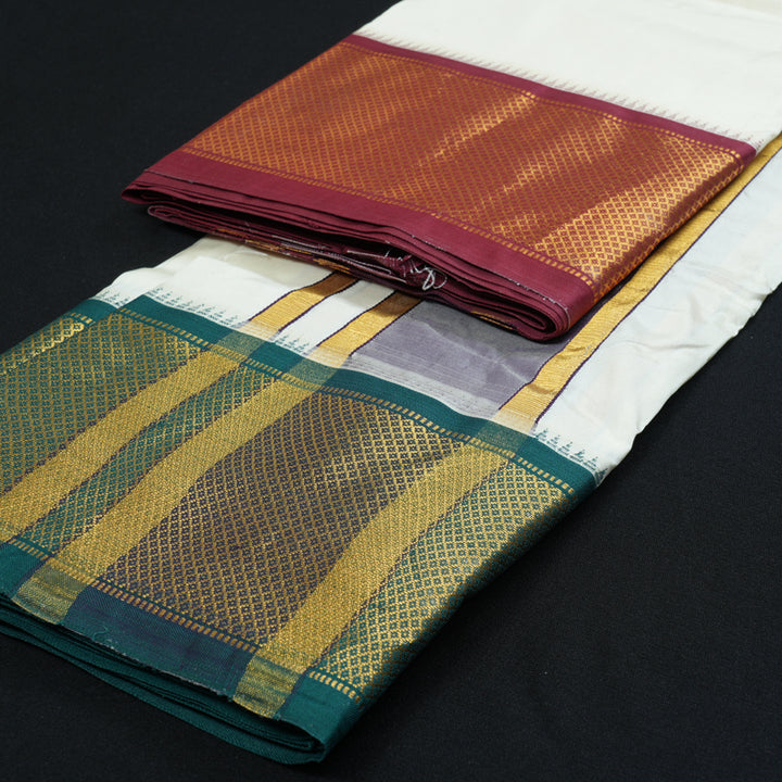 Hayagrivas Handloom 9*5 Silk Dhothi KBF319E5-4