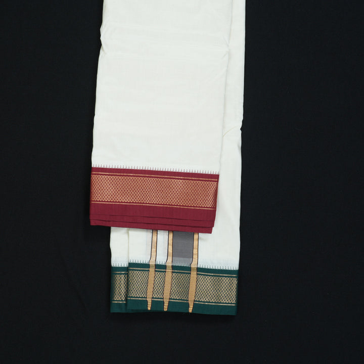 Hayagrivas Handloom 8*4 Silk Dhothi KBF320E1-4